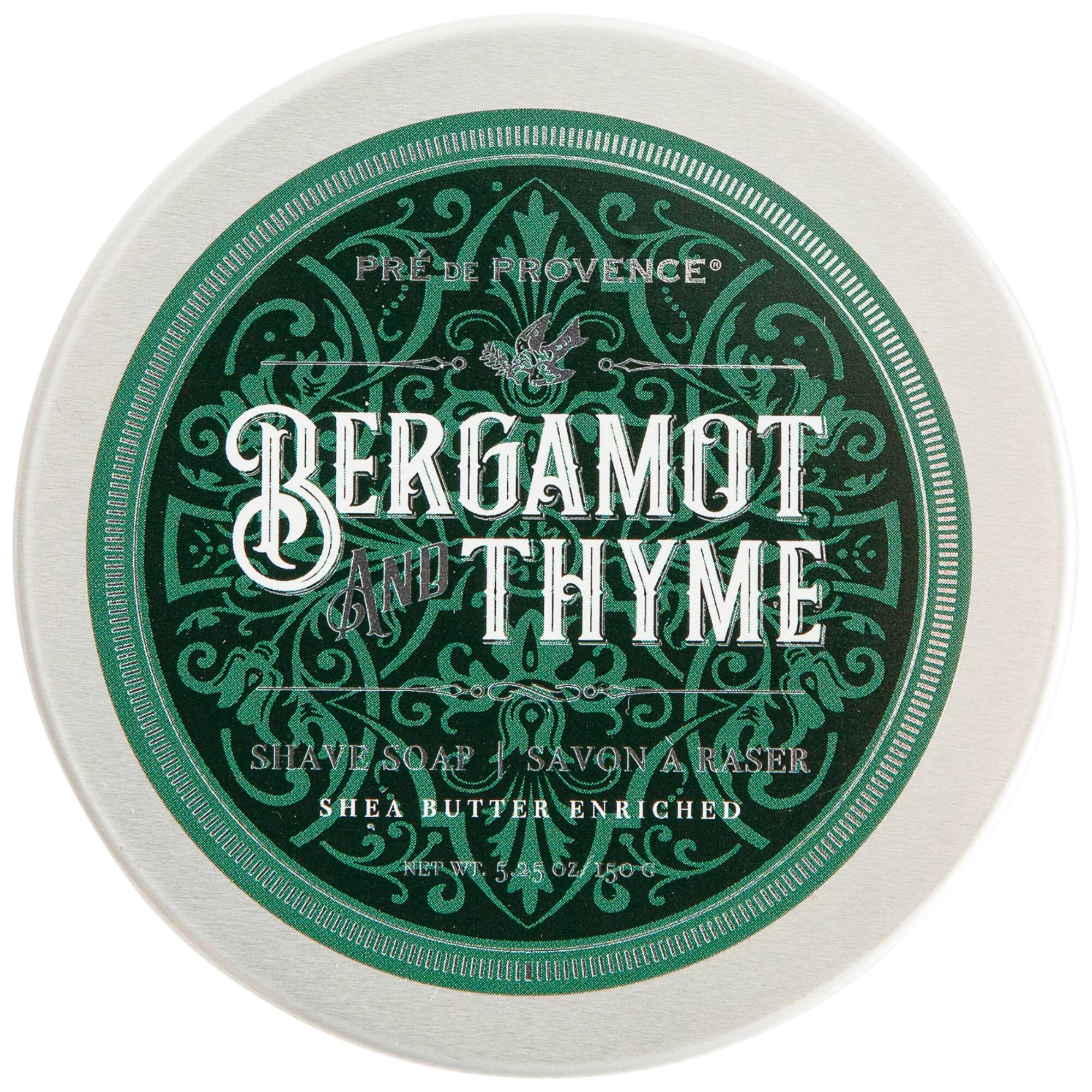 European Soaps Bergamot & Thyme Shave Soap in Tin, 150g